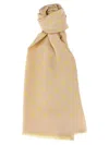 Fendi Patterned Fringed Lightweight Shawl