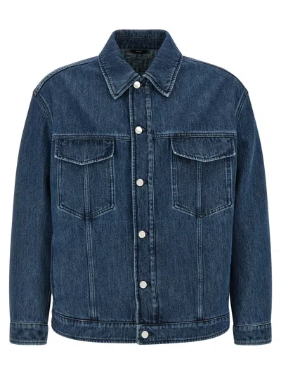 Fendi Ff Selleria Denim Jacket In Blue