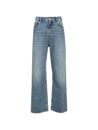 Fendi Ff Selleria Stone-wash Jeans In Blue