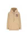 Fendi Beige Regular Fit Hoodie In Beige
