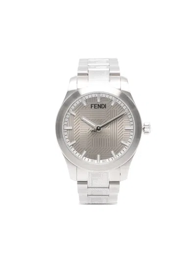 Pre-owned Fendi Ff Shadow 40mm In Gray