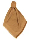 Fendi Monogram Square Shawl Fringed Edges