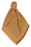 Fendi Monogram Square Shawl Fringed Edges