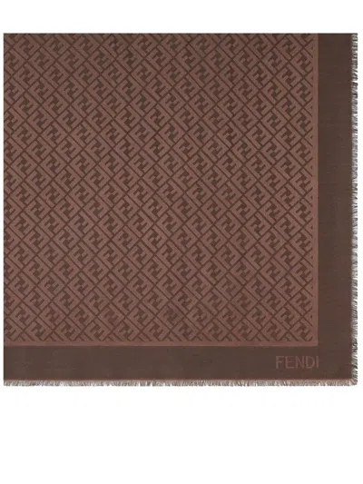 Fendi Ff Shawl Accessories In Brown