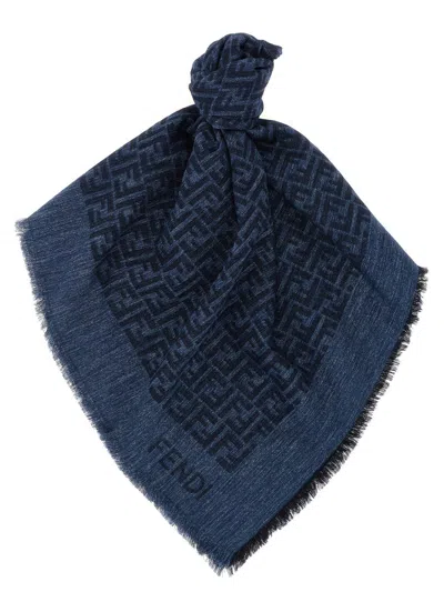 Fendi Women Ff Shawl In Blue