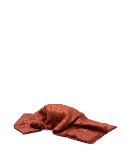 Fendi `ff` Shawl In Brown