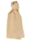 Fendi Patterned Fringed Lightweight Shawl In Pink