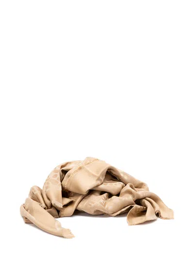 Fendi `ff` Shawl In Silver