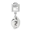 Fendi Ff Shell Single Earring In Metallic