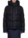 Fendi Ff-logo Print Padded Jacket In Black