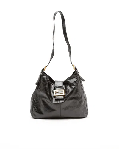 Fendi Ff Shoulder Bag In Black