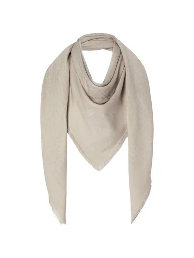 Fendi Ff Signature Shawl 140x140 In Tortora