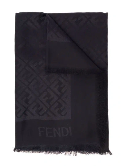 Fendi Ff Stole In Black