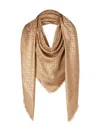 Fendi Ff Silk And Wool Scarf In Brown