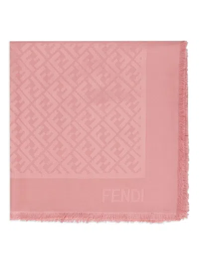 FENDI FENDI FF SILK AND WOOL SCARF