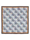 Fendi Silk Foulard With Contrast Border And Geometric Pattern