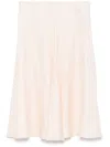 Fendi Ff Silk Midi Skirt In Pink
