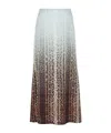 Fendi Silk Skirt With Ff And Animalier Print In Multicolor
