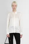 Fendi Ff Silk Oversized Shirt Clothing In White