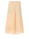 Fendi Ff Jacquard Silk Skirt