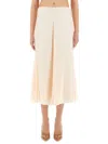 Fendi Women Ff Silk Skirt In Neutral