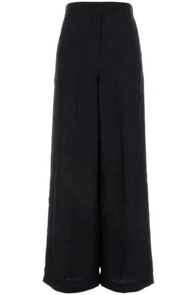 FENDI FF SILK WIDE-LEG TROUSERS