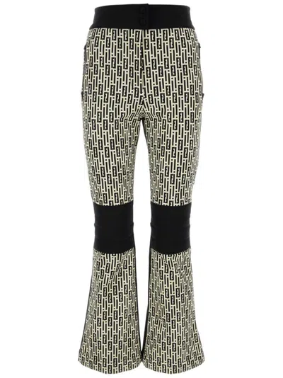 Fendi Blackwhite All Over Logo Printed Pant In Multi