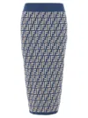 Fendi Jacquard Cotton Knit Midi Skirt