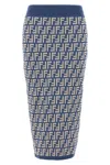 Fendi Jacquard Cotton Knit Midi Skirt