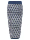 Fendi Jacquard Cotton Knit Midi Skirt
