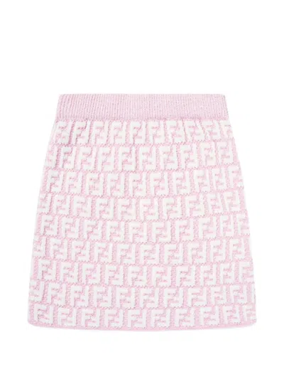 Fendi Kids' Ff Skirt In Pink