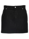 Fendi Denim Skirt With All-over Ff Motif