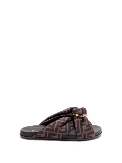 Fendi `ff` Slides In Black  