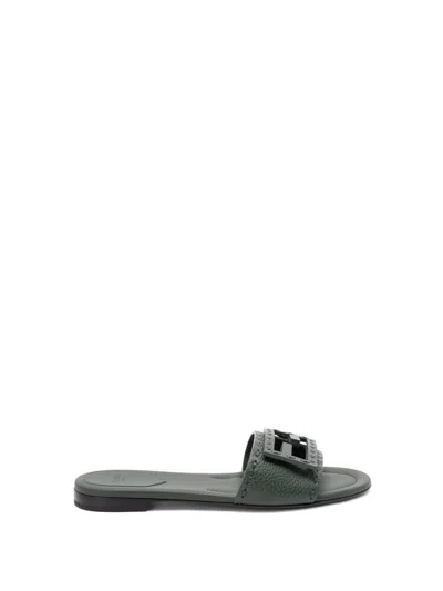 Fendi `ff` Slides In Green