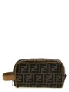 Fendi Beauty Case Small Ff Jacquard Beauty Case In Jacquard Ff Brown In Multi