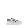 Fendi Force Leather Sneakers With Ff Jacquard And Mesh Details In Animal Print