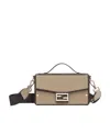 Fendi Ff Soft Trunk Baguette In Nude
