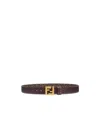 Fendi Reversible Ff-pattern Belt In Black