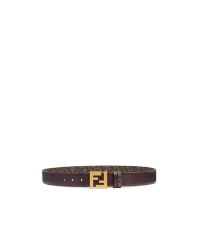 FENDI FENDI FF SQUARED BUCKLE REVERSIBLE BELT