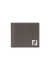 Fendi Ff-plaque Wallet In Black