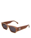 Fendi Ff Square Sunglasses, 54mm In Brown