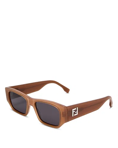 Fendi Ff Square Sunglasses, 54mm In Brown