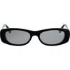 Fendi Ff Squared 53mm Oval Sunglasses In Black