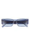 Fendi Ff Squared 54mm Rectangular Sunglasses In Blue