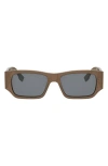 Fendi Ff Squared 54mm Rectangular Sunglasses In Brown