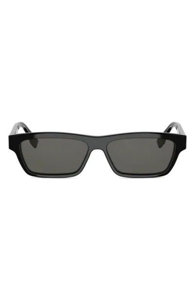Fendi Ff Squared 55mm Cat Eye Sunglasses In Black
