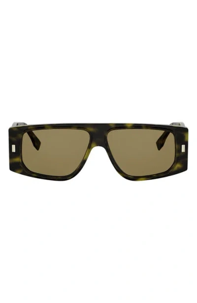 Fendi Ff Squared 56mm Rectangular Sunglasses In Multi