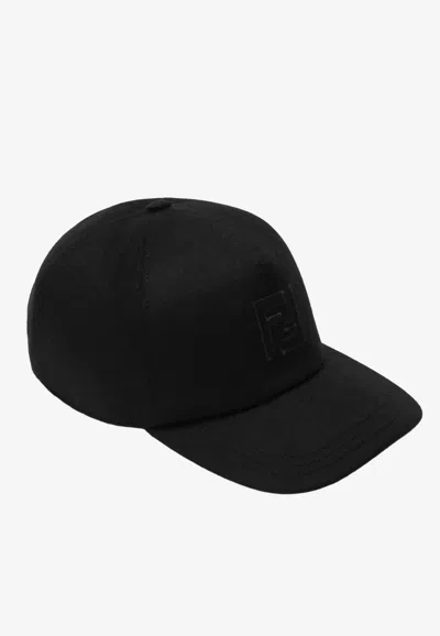 Fendi Ff Squared Baseball Cap In Black