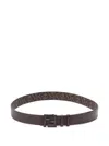 Fendi Ff Squared Belt In Brown