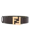 Fendi Reversible Ff-pattern Belt In Red